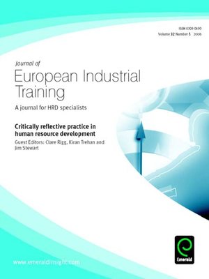 cover image of Journal of European Industrial Training, Volume 32, Issue 5